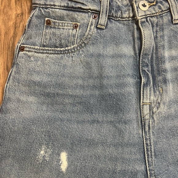 BUFFALO David Bitton ALICE High Rise Super Wide Leg Distressed Cotton Jeans 25 - Picture 12 of 15